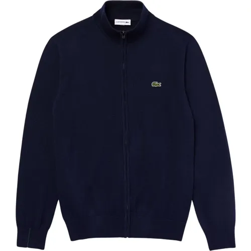 Reißverschluss Baumwollpullover Stilvolles Design , Herren, Größe: M - Lacoste - Modalova