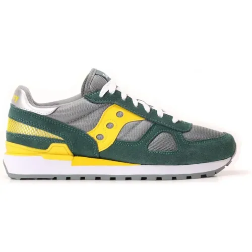 Sneakers with Yellow and Grey Accents , male, Sizes: 10 1/2 UK - Saucony - Modalova