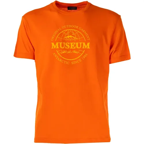 Leo Herren T-Shirt , Herren, Größe: 2XL - Museum - Modalova