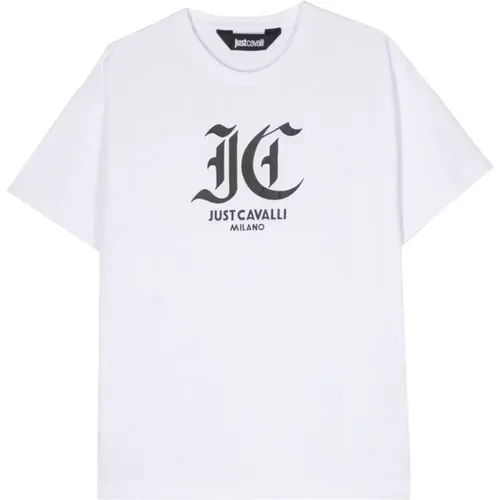 Weiße T-Shirts & Polos für Männer , Herren, Größe: XL - Just Cavalli - Modalova