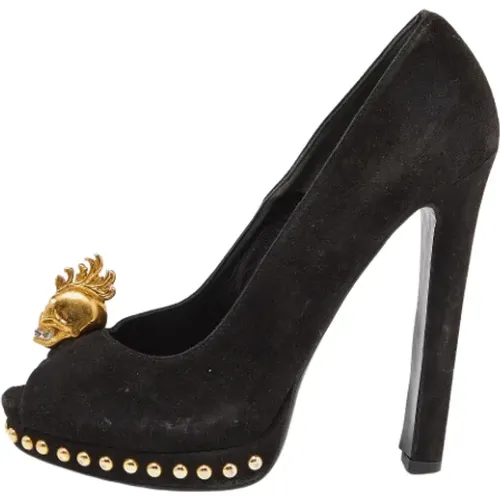 Pre-owned Suede heels , female, Sizes: 5 1/2 UK - Alexander McQueen Pre-owned - Modalova