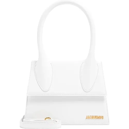 Weiße Schultertasche Griff Klappdeckel - Jacquemus - Modalova