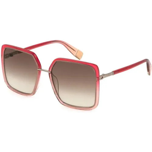 Multicolor Damen Sonnenbrille mit Rosa Zifferblatt - Furla - Modalova