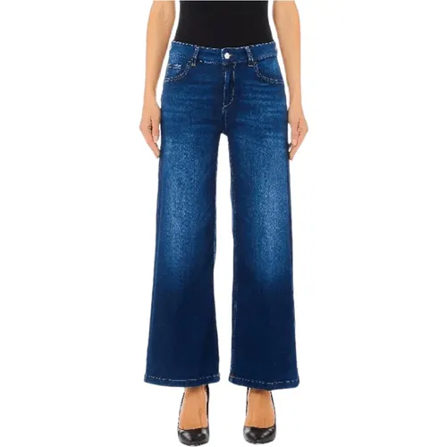 High Waist Cropped Flare Jeans , female, Sizes: W30, W27, W31, W29, W28, W26, W32 - Liu Jo - Modalova