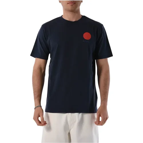 Baumwoll-T-Shirt mit Frontlogo , Herren, Größe: M - Edwin - Modalova