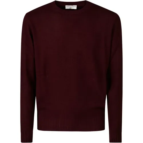 Gerippter Crewneck Woll-Kaschmir Pullover , Herren, Größe: L - Filippo De Laurentiis - Modalova