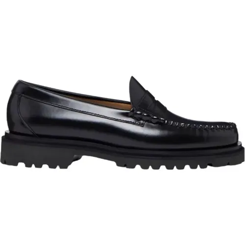 Schwarze Leder Penny Loafers Herbst/Winter 2024 , Herren, Größe: 42 1/2 EU - G.H. Bass & Co. - Modalova