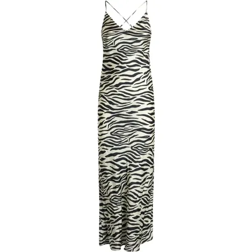 Satin Zebra Print Slip Kleid , Damen, Größe: M - MC2 Saint Barth - Modalova