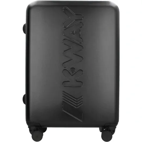Trendy Maxi Logo Large Suitcase for Men , male, Sizes: ONE SIZE - K-way - Modalova
