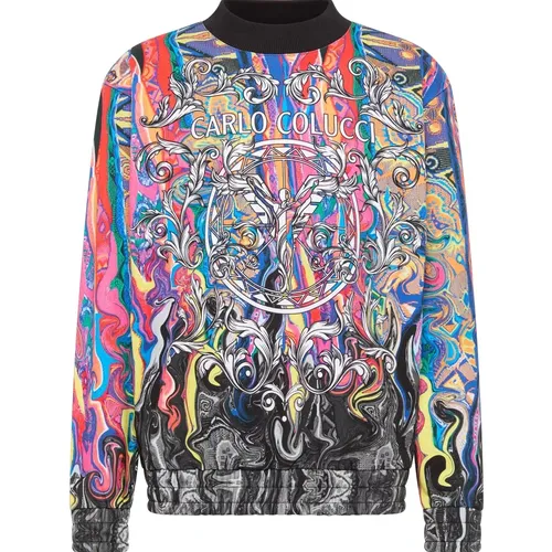 Artistic Knit Sweatshirt , male, Sizes: L, S, 2XL, 3XL, XL, M - carlo colucci - Modalova