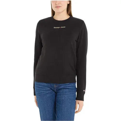 Classic Gold Linear Sweatshirt , female, Sizes: XS, M - Tommy Hilfiger - Modalova