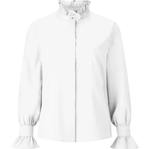 Ruffle Cotton Blouse , Damen, Größe: XL - RICH & ROYAL - Modalova