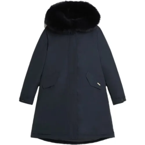 Cozy and Protective Long Parka with Cashmere Fur , female, Sizes: S - Woolrich - Modalova