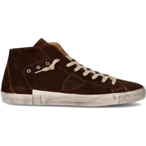 Vintage suede sneakers with teddy lining , male, Sizes: 11 UK, 7 UK, 10 UK - Philippe Model - Modalova