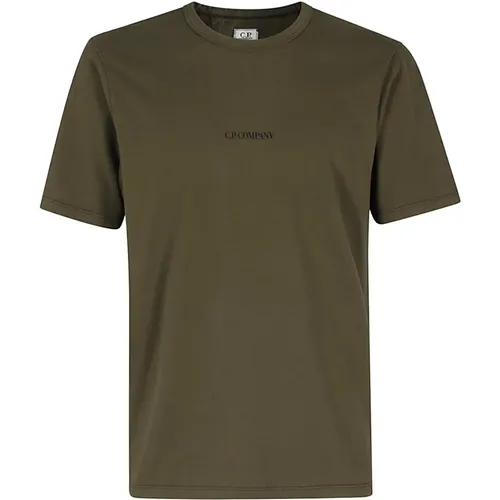 Gefärbtes Logo-T-Shirt , Herren, Größe: L - C.P. Company - Modalova