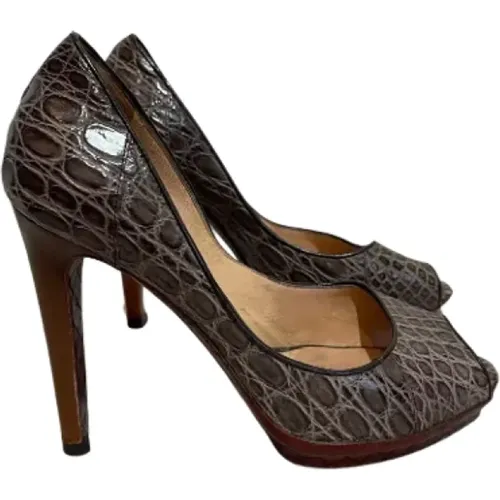 Pre-owned Leather heels , female, Sizes: 2 UK - Bottega Veneta Vintage - Modalova