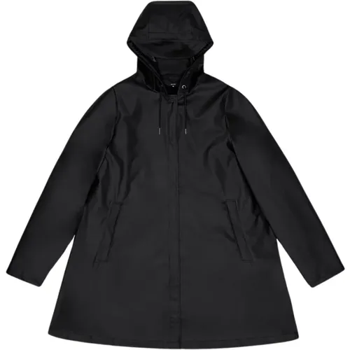 A-Linie Wasserdichte Jacke , Damen, Größe: XS - Rains - Modalova