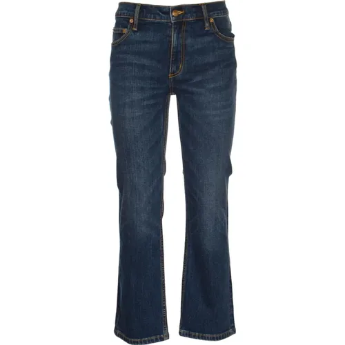 Crop Kick Flare Jeans , female, Sizes: W25, W28, W29 - TORY BURCH - Modalova