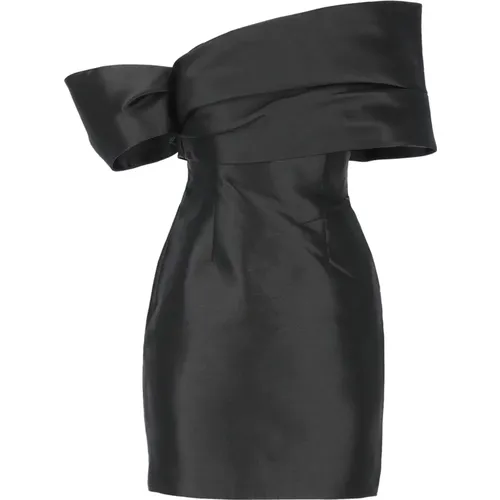 Schwarzes Ärmelloses Kleid mit Seitlichem Reißverschluss , Damen, Größe: S - Solace London - Modalova
