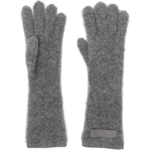 Dark Grey Wool Blend Gloves , female, Sizes: ONE SIZE - Jacquemus - Modalova