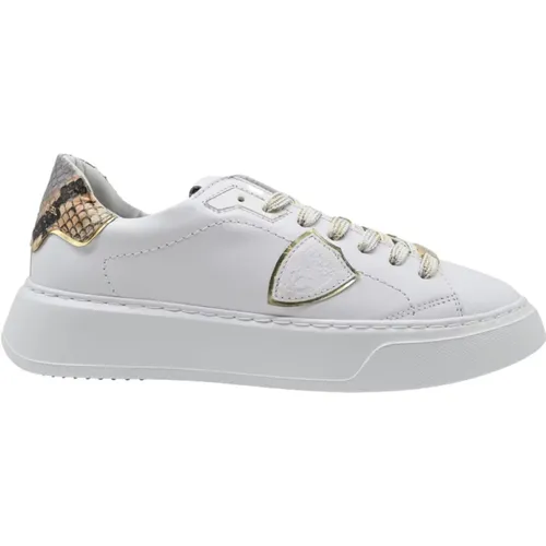 Animalier Beige Low Top Sneakers , male, Sizes: 2 UK, 8 UK - Philippe Model - Modalova