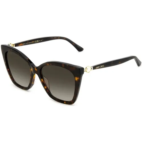 Braune Acetat-Sonnenbrille Kategorie 3 - Jimmy Choo - Modalova