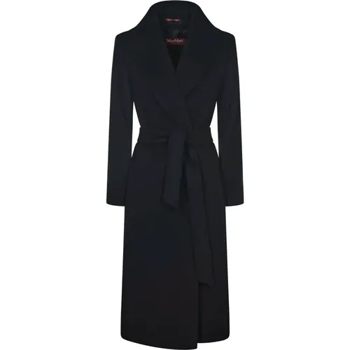 Wool Long Coat Belted , female, Sizes: M, L, XS, 2XS - Max Mara - Modalova