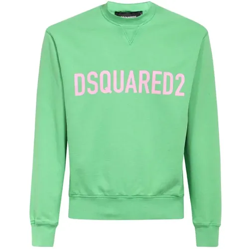 Baumwoll-Sweatshirt mit Logodetail , Herren, Größe: XL - Dsquared2 - Modalova