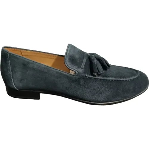 Blaue flache Schuhe , Herren, Größe: 43 EU - Antica Cuoieria - Modalova