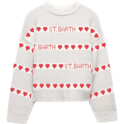 Weißer Herrenpullover , Damen, Größe: S - MC2 Saint Barth - Modalova