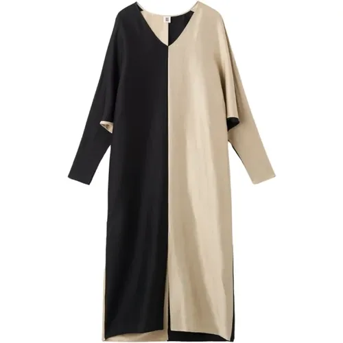 Silk Maxi Dress with Tapered Sleeves , female, Sizes: XS, M - By Malene Birger - Modalova