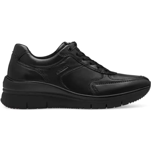 Schwarze Low-Top-Sneaker für Frauen , Damen, Größe: 38 EU - tamaris - Modalova