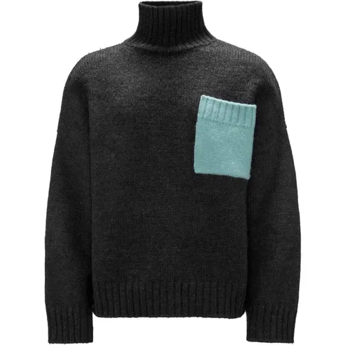 Anker-Logo Pullover Braun , Herren, Größe: XL - JW Anderson - Modalova