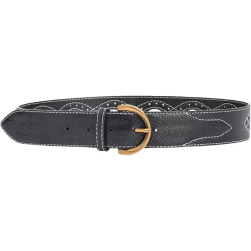 Jagger Leather Belt with Python Print , female, Sizes: S, L, XS, M - pinko - Modalova