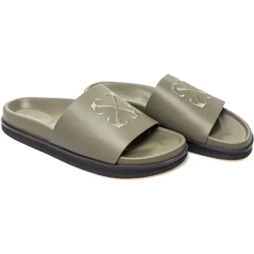 Stilvolle Sandale für Sommertage , Herren, Größe: 45 EU - Off White - Modalova