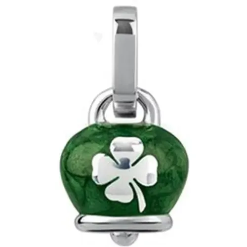 Glockenförmiger Charm-Anhänger aus Silber und grünem Emaille , Damen, Größe: ONE Size - Chantecler - Modalova