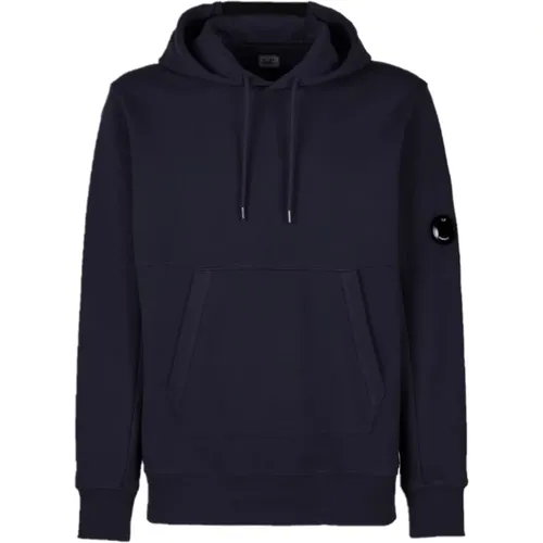 Diagonal Fleece Pullover Hoodie , Herren, Größe: M - C.P. Company - Modalova