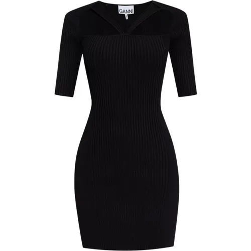 Kleid mit Ausschnitten , Damen, Größe: M - Ganni - Modalova