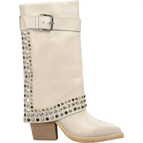 Studded Heeled Boot , Damen, Größe: 38 EU - Alma en Pena - Modalova