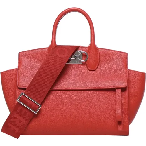 Leather Handbag - Luxury and Timeless , female, Sizes: ONE SIZE - Salvatore Ferragamo - Modalova