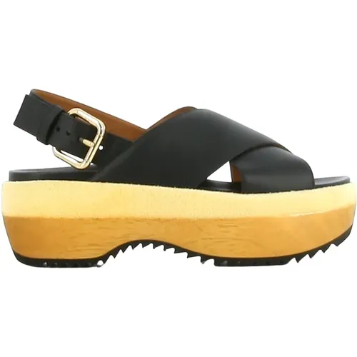 Summer Step Leather Sandals , female, Sizes: 4 UK - Marni - Modalova