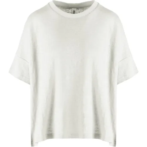 Slub Linen Loose Fit T-Shirt , female, Sizes: L, XS, M, XL, S - BomBoogie - Modalova