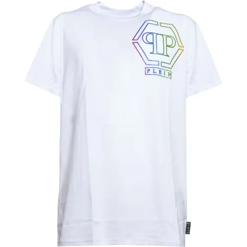 Classic Cotton Jersey T-shirt with Multicolor Logo , male, Sizes: XL, S, M - Philipp Plein - Modalova