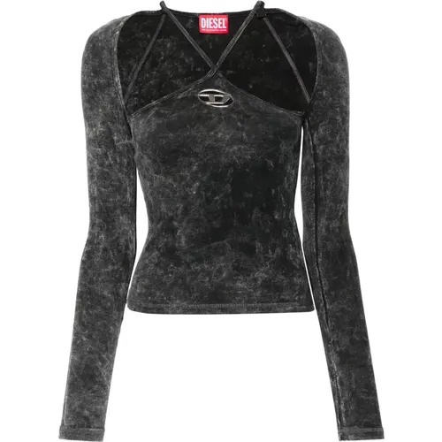 Jersey Top with D Cut Out , female, Sizes: M - Diesel - Modalova