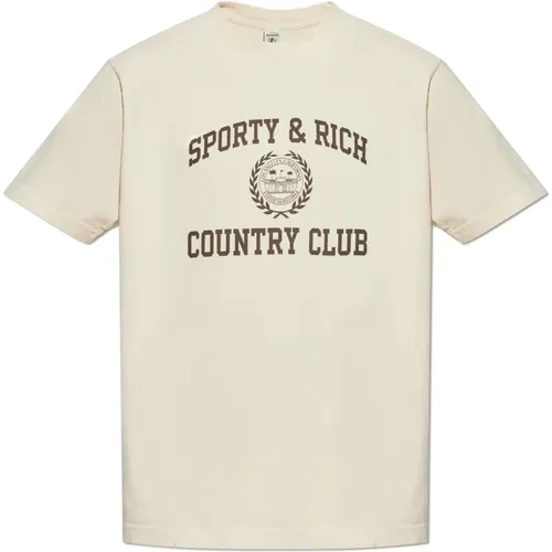 T-Shirt aus der Varsity Crest Kollektion - Sporty & Rich - Modalova