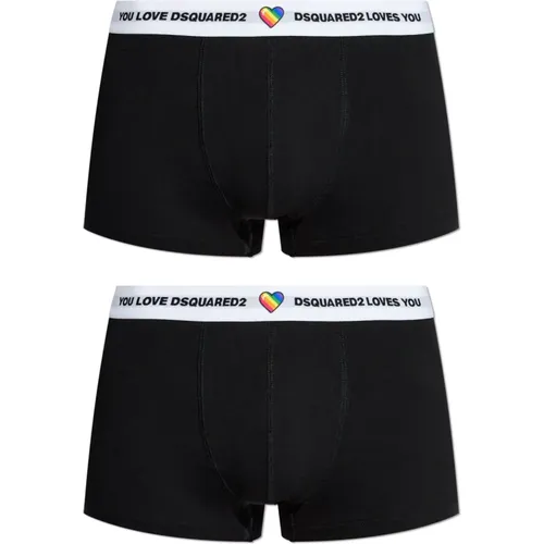 Two-pack boxer briefs with logo , male, Sizes: XS, L, M, XL, S - Dsquared2 - Modalova