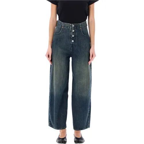 Rhianna Cropped Jeans , female, Sizes: W25, W27 - MM6 Maison Margiela - Modalova
