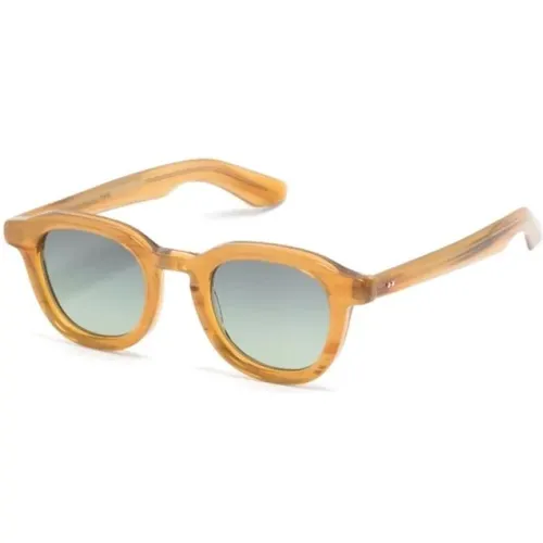 Braune Sonnenblond Waldholz Sonnenbrille , unisex, Größe: 47 MM - Moscot - Modalova