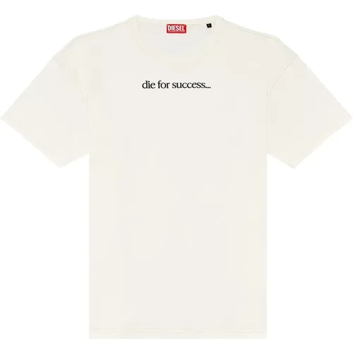T-Shirt mit Die For Success-Stickerei , Herren, Größe: 3XL - Diesel - Modalova