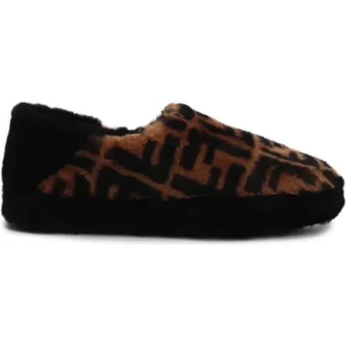 Luxury Fur Slippers , male, Sizes: 8 UK, 9 UK, 7 UK - Fendi - Modalova